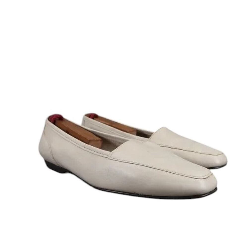 Partners Shoes Womens 8 Loafer Flat Leather Fashion Career Vintage Slip On Retro